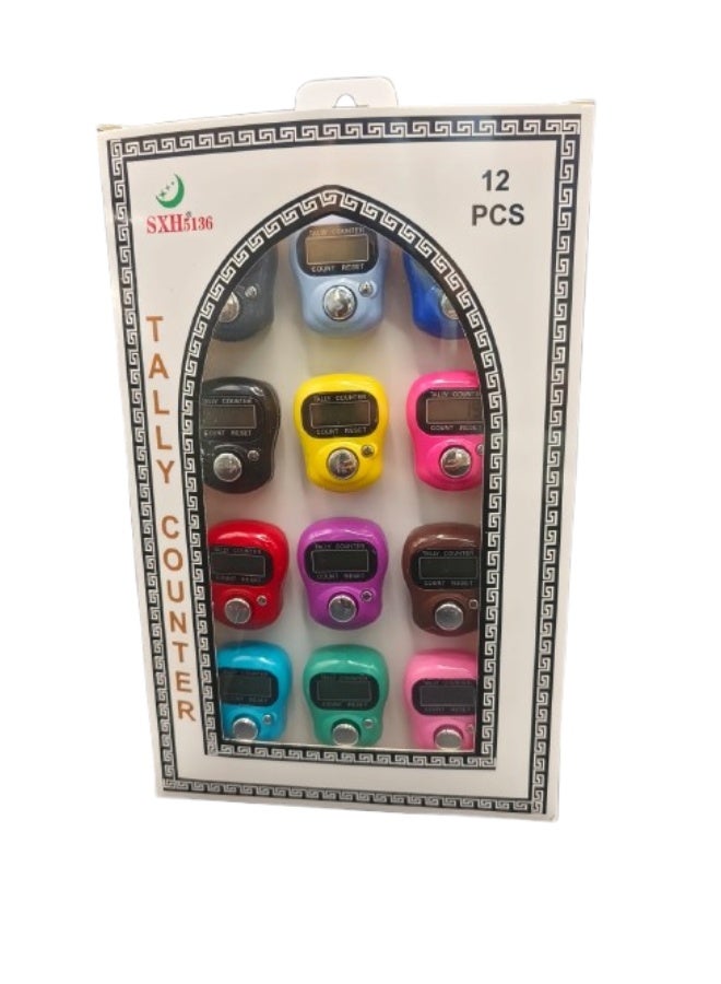 12 pieces Digital Tasbih Tally counter ,prayer Counying tool for everyday  Comes in All Colors - Image 3